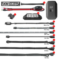 ערכת XK Glow LED Underglow Light עבור Polaris Slingshot XKCHROME בקר אפליקציה לסמארטפון (מתקדם)