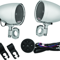 Kuryakyn Road Thunder Speaker Pods Bluetooth Controller Chrome