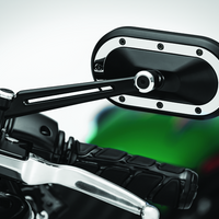 Kuryakyn מראות תעשייה כבדה סאטן שחור וכרום