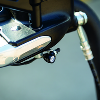 Kuryakyn Kellerman Atto Micro או Rhombus S Mirror או כידון Mount Silver