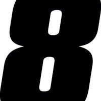 Hardline Dirt Digits 3pk 5.5 אינץ' - High Gloss Number 8 - שחור