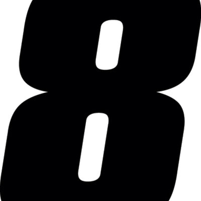 Hardline Dirt Digits 3pk 5.5 אינץ' - High Gloss Number 8 - שחור