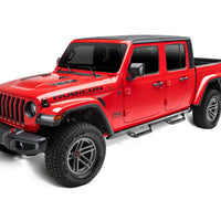 N-Fab Predator Pro Step System 2019 Jeep Wrangler JT 4DR משאית באורך מלא - טקסטיל שחור