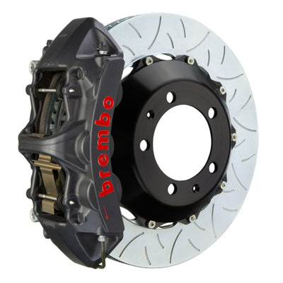 Brembo 06-09 Honda S2000 קדמי GTS BBK 6 יציקת בוכנה 355x32 2pc רוטור מחורץ סוג-3-שחור HA