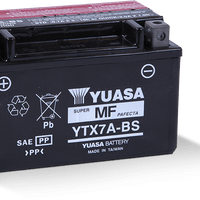 Yuasa YTX7A-BS סוללת AGM 12 וולט ללא תחזוקה (הבקבוק מסופק)