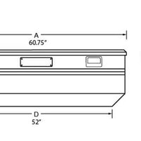ארגז כלים למשאית רכב מסוג Tradesman אלומיניום (60 אינץ') - שחור