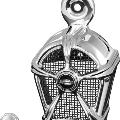 Kuryakyn Mach 2 כיסוי קרן כרום עם רשת שחורה