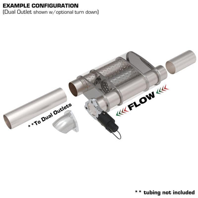 QTP 3 אינץ' ריתוך 304SS משתיק קול עם חותך חשמלי QTEC