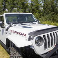 AVS 2018-2019 Jeep Wrangler (JL) Aeroskin Low Profile Hood Shield עם אורות - שחור