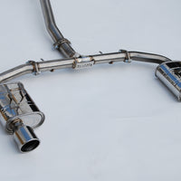 Invidia 2022+ Honda Civic Si (1.5T) 70mm Q300 Cat Back פליטה - טיפים מגולגלים SS