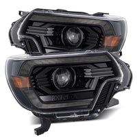 AlphaRex 12-15 Toyota Tacoma LUXX LED מקרן פנסי קרש סגנון אלפא שחור עם DRL