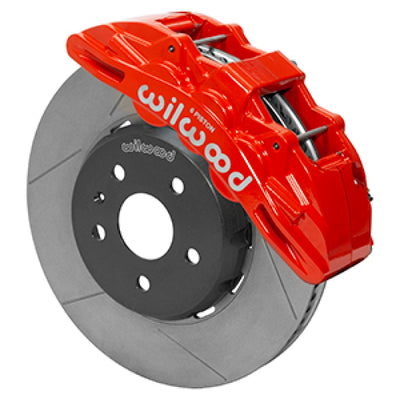 ערכת בלם קדמי של Wilwood SX6R 14 אינץ' SRP חריץ אדום 16-19 Chevy Camaro SS