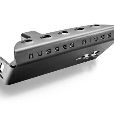 Rugged Ridge 07-23 Jeep Wrangler JK/JKU/JL/JLU &amp; 20-23 Gladiator Hitch Skid Plate 2in. Rec - Tex Blk