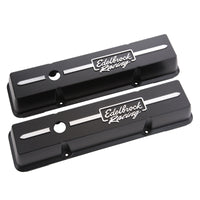 Edelbrock Valve Cover Racing Series שברולט 1959-1986 262-400 CI V8 Low Black