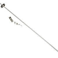 Kentrol 72-86 Jeep CJ Hood Prop Rod - כסף מלוטש