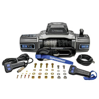 Superwinch 12000 LBS 12V DC 3/8in x 80ft חבל סינטטי SX 12000SR כננת - גרפיט