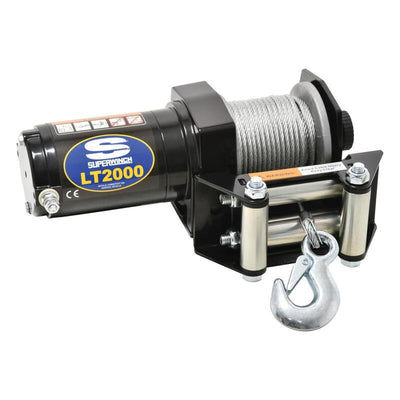 Superwinch 2000 LBS 12V DC 5/32in x 49ft חבל פלדה LT2000 כננת