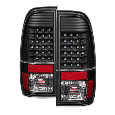 Xtune Ford F150 Styleside 97-03 / F250/350/450/550 99-07 פנסי LED אחוריים שחור ALT-JH-FF15097-LED-BK
