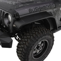 Bushwacker18-22 ג'יפ רנגלר JL 2/4 דלתות חזית שטוחות בסגנון שטוח, 2 יחידות - שחור