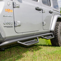 N-Fab Podium LG 2019 Jeep Wrangler JT 4DR משאית - אורך מלא - טקסטיל שחור - 3 אינץ'