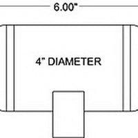 מיכל אוויר Firestone 0.25 ליטר 4 אינץ'. x 6 אינץ'. (2) 1/4 אינץ'. יציאות NPT 150 PSI Max - שחור (WR17609166)