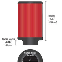 מסנן AEM Aif, זרימה יבשה בגודל 3 אינץ'/ 5 אינץ' OD/ 6-1/2 אינץ'