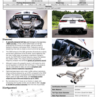 HKSTUDIE EXHAUST עבור BMW G80/G82 Comp