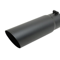 גיבסון עגול קיר בודד חתוך זווית קצה - 4 אינץ' OD/3.5 אינץ' כניסת/אורך 12 אינץ' - קרמיקה שחורה