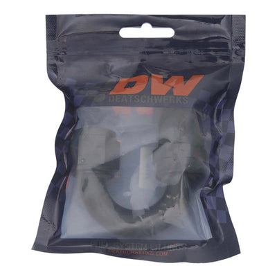 DeatschWerks 10AN נקבה מתלקחת מסתובב קצה צינור 180 מעלות PTFE - אנודייז שחור מט