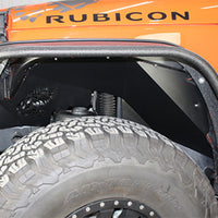 Fishbone Offroad 07-18 Jeep Wrangler JK לוגו אלומיניום פגושים פנימיים - מעיל אבקה שחור