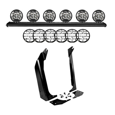KC HiLiTES 97-06 ג'יפ TJ 50in. ערכת בר עילי Xross עם (6) נורות LED SlimLite - שחור