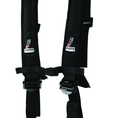 רתמת מירוצי DragonFire H-Style- 4-נקודות- EZ-Adjust- 2 אינץ' אבזם- שחור