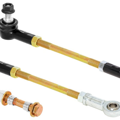 RockJock JL/JT מתכוונן ערכת קישור קצה מוט מתנדנד קדמי 8 1/2 אינץ' מוטות ארוכים