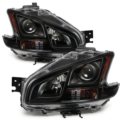 xTune 09-14 ניסאן מקסימה הלוגן בלבד (ללא HID) פנסי OEM בסגנון OEM - שחור HD-JH-NM09-AM-BK