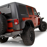 Bushwacker 07-18 Jeep Wrangler Unlimited Style Flat Flares 4pc 4-Dor Sports Utility Only - שחור