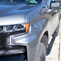 Fishbone Offroad 2019+ שברולט Silverado 1500 Double Cab מדרגות צד סגלגלות - מרקם שחור