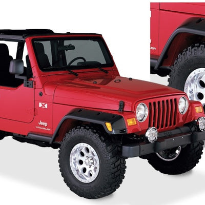 Bushwacker 97-06 Jeep TJ Max Pocket Style Flares 4pc - שחור