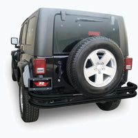 השתוללות 2007-2018 ג'יפ רנגלר(JK) פגוש אחורי כפול צינור - שחור