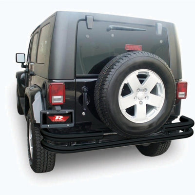 השתוללות 2007-2018 ג'יפ רנגלר(JK) פגוש אחורי כפול צינור - שחור