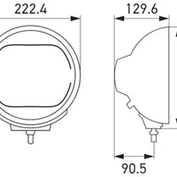 Hella Rallye 4000 LED מנורת הצפה קרן הצפה 12/24V