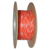 NAMZ OEM Color Primary Wire 100ft. סליל 18 גרם - פס כתום/לבן