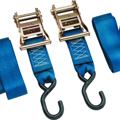 BikeMaster 2x84in Ratchet Tiedown Pair - כחול