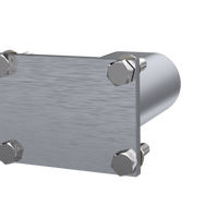 QTP 3in Weld-On QTEC ערכת צינור סגלגל לחיבור פרופיל נמוך