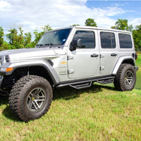 N-Fab Podium LG 2019 Jeep Wrangler JT 4DR משאית - אורך מלא - טקסטיל שחור - 3 אינץ'