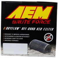 מסנן אוויר חרוטי של AEM Dryflow 6 אינץ' OD בסיס x 3.5 אינץ' מזהה אוגן x 5.25 אינץ' גובה