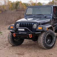 Bushwacker 97-06 Jeep Wrangler Trail Armor Hood Stone Guard ו-2 פינות קדמיות - שחור