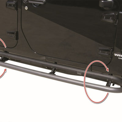 Rampage 2007-2018 Jeep Wrangler(JK) Srs Side Bar Rockerguard Step - שחור