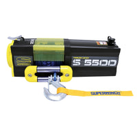 Superwinch 5500 LBS 12V DC 1/4in x 60ft חבל סינטטי S5500 כננת