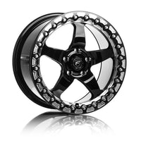 Forgestar D5 Beadlock 17x10 / 5x115 BP / ET00 / 5.5in BS גלגל שחור מבריק