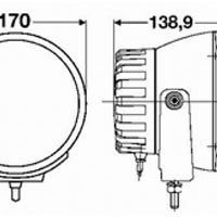 Hella Rallye 4000i Xenon אלומת נסיעה קומפקטית - 6.693 אינץ' קוטר 35.0 וואט 12V D1S